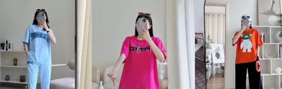 SET DÀI THỂ THAO COTTON ÁO PHOM VỪA QUẦN BO ỐNG KHANHLA